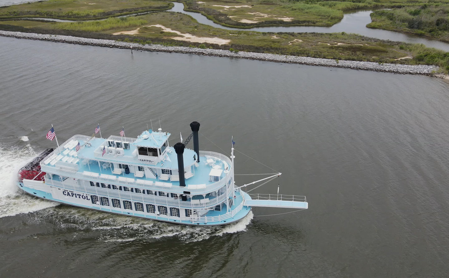 Capitol Steamboat on the river, Nashville River Boats, Manthey Hospitality